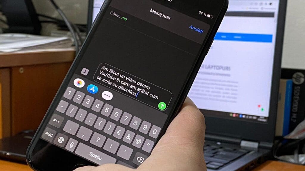 Cum scriu cu diacritice pe iphone