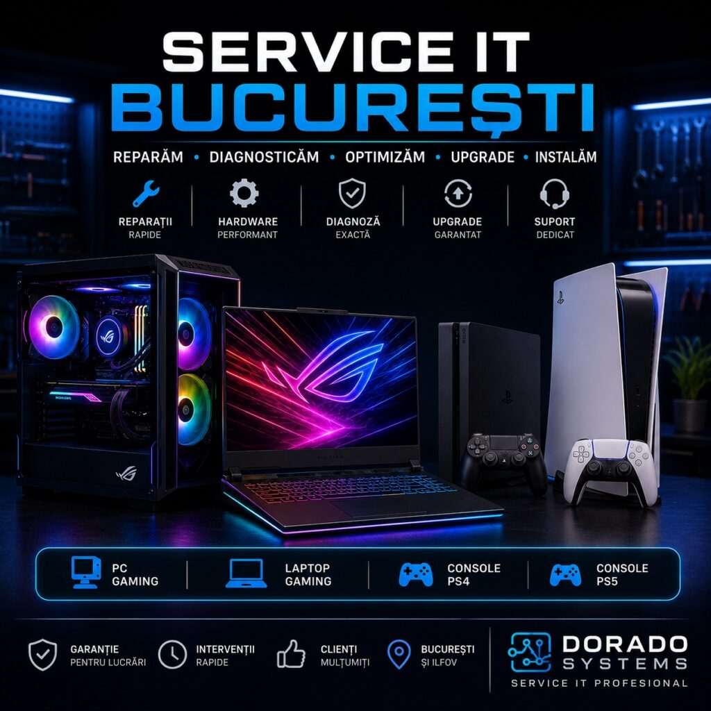 Service It Bucuresti Dorado Systems Reparatii Revizie Pc Gaming Laptop Consola Ps4 Ps5