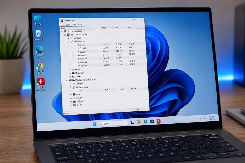 Cum Verifici Temperatura Cpu In Windows 11 Folosind Hw Monitor Ca Soft De Monitorizare