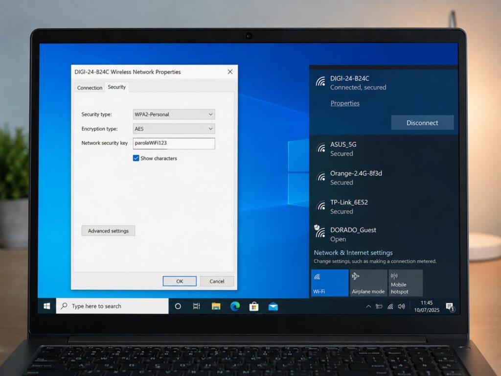 Cum Vezi Parola Wifi In Windows Pe Laptop Salvata Anterior Afisata In Fereastra Retele Cunoscute Known Networks