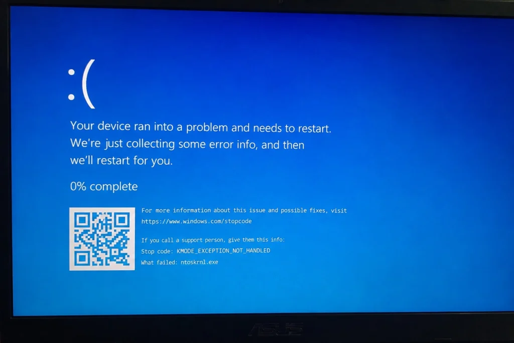 Eroarea Kmode_Exception_Not_Handled In Windows 11 Si 10 Pe Laptop Si Calculator Pc Desktop